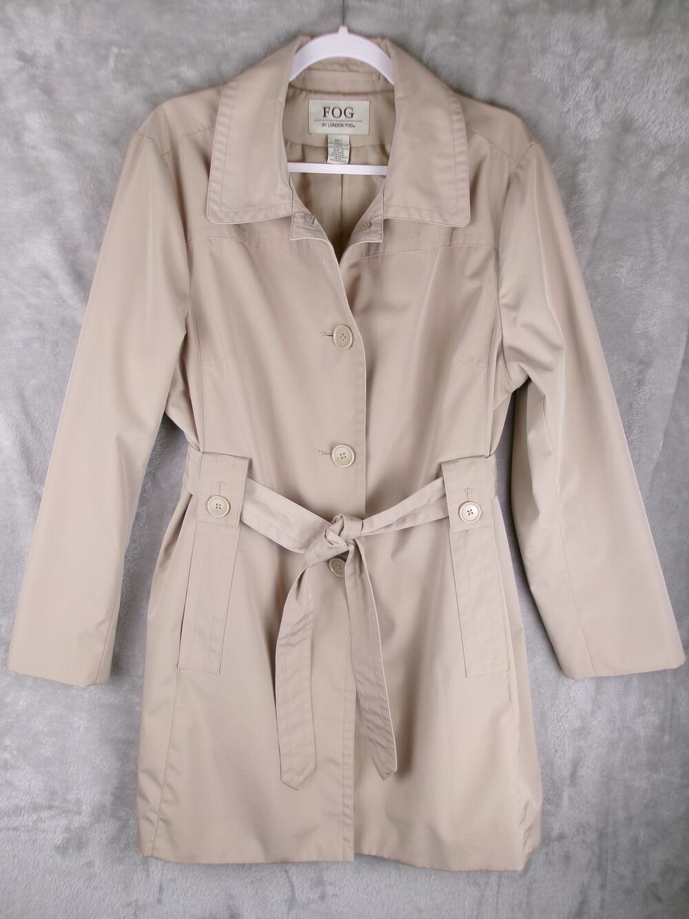 London Fog FOG Beige Belted Trench Coat XL